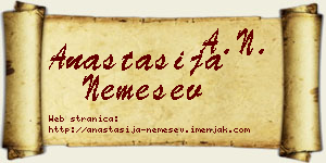 Anastasija Nemešev vizit kartica